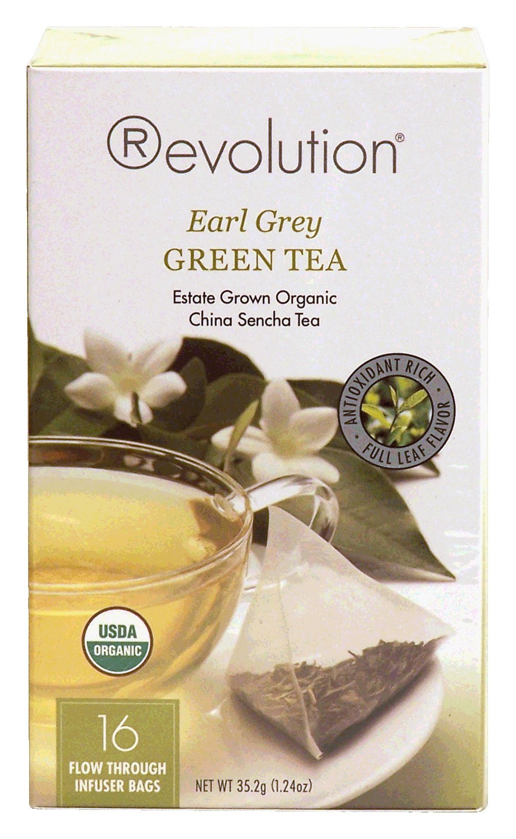 Revolution  earl grey green tea, 16-bags, organic Full-Size Picture